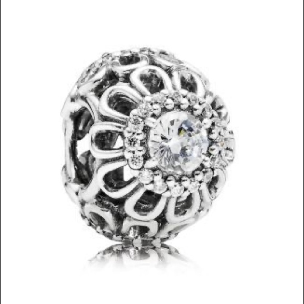 Pandora Floral Brilliance Charm with Cubic Zirconia